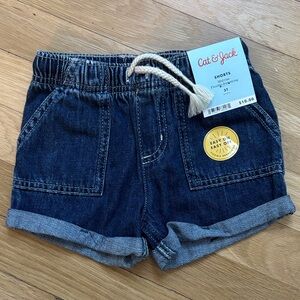 Cat & Jack Kids Dark Denim Shorts with Drawstring